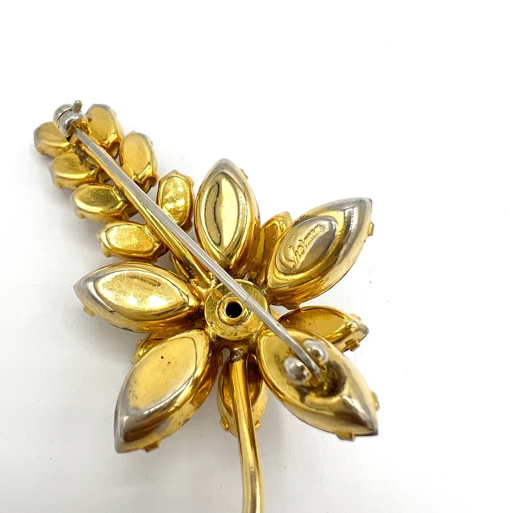 VTG Sherman Rhinestone Brooch - Picture 5 of 9